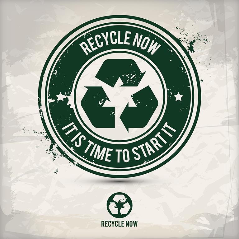 zielone logo recyklingu